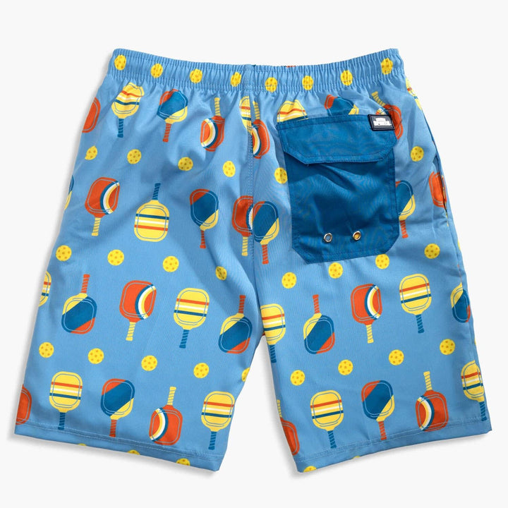 Pickleball Swim Trunks | Swim Board Shorts | Youth and Adult Sizes