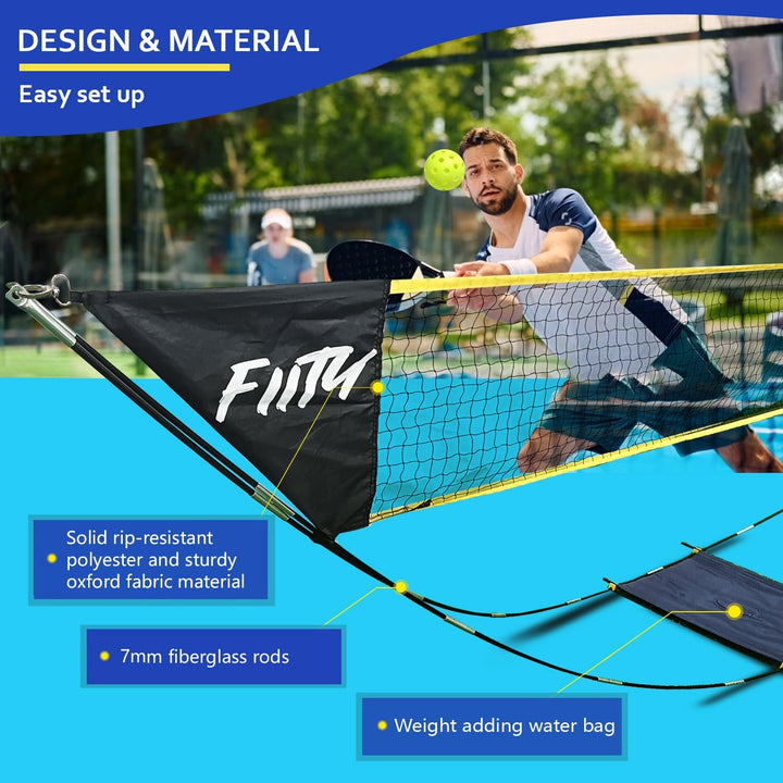 -Indoor & Outdoor-Mini Portable Pickleball Net, Easy Setup for Hallway, Driveway, Backyard, No Tools or Stakes Required