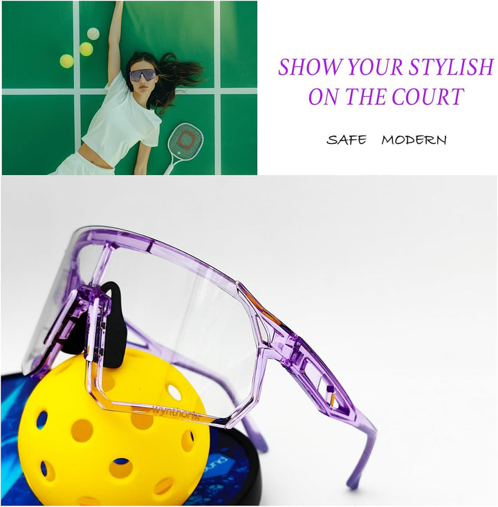 Pickleball Glasses for Women Teens Protective Eyewear Safety ANSI Z87.1 Tennis Squash Racquetball Goggles