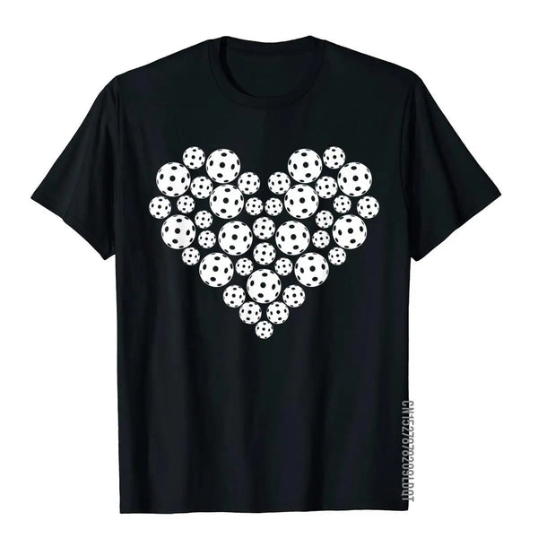 Pickleball Love Heart Shape Valentine T-Shirt