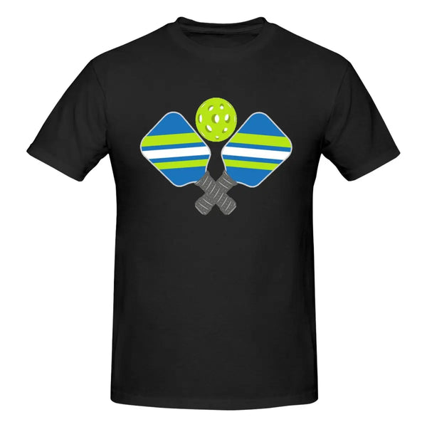 Let's Play Pickleball T-Shirt for Men Cotton Plus Size T Shirts