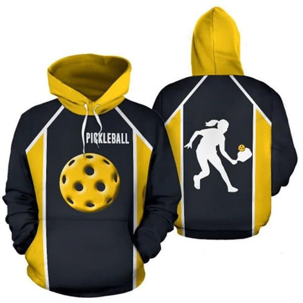 Men 3D Printed Pickleball Hoodie