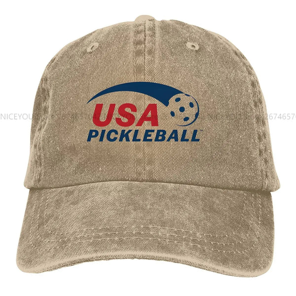 USA Pickleball Caps Peaked Cap Pickleball Sports Sun Shade Hats for Men