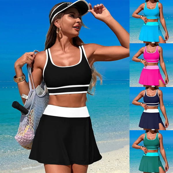 Women Two Piece Tennis Pickleball Wearing Set