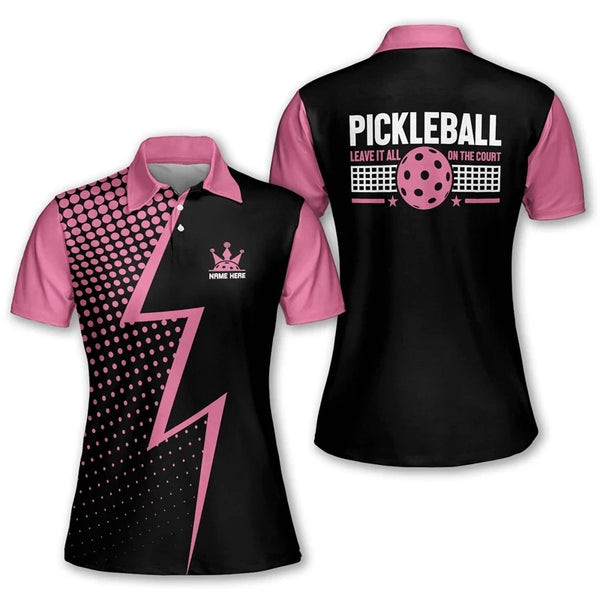 Men's Pickle Ball 3D Printed Polo Shirt