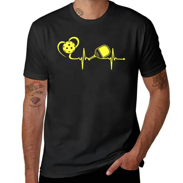 Men Paddle Ball Heartbeat T-shirt