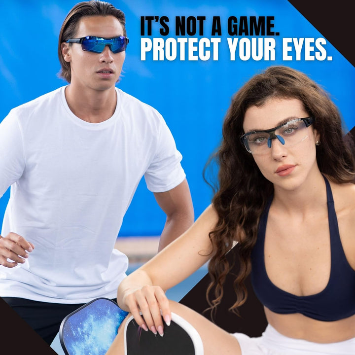 Sports Safety Goggles Interchangeable Sun Lens anti Fog UV Protection Indoor Outdoor Pickleball Cycling Basketball