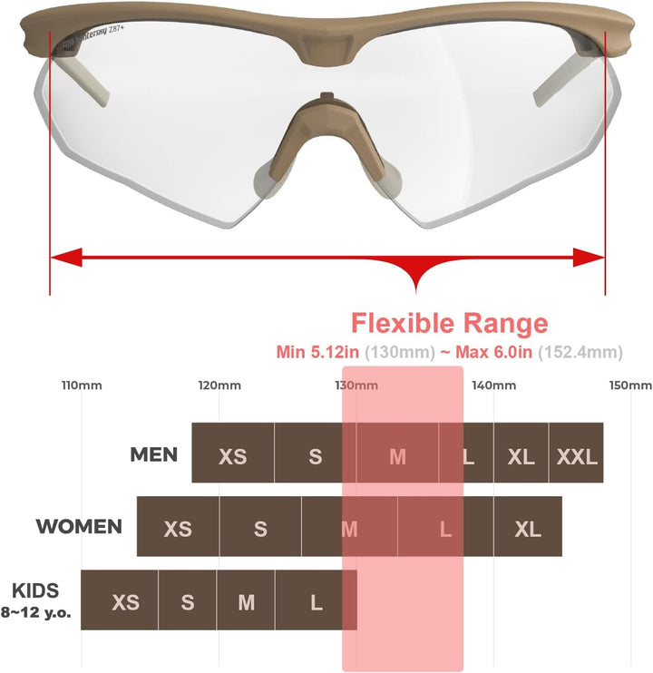 S53 anti Fog Tactical Shooting Range Safety Glasses Ballistic Eye Protection Hunting Airsoft Riding Pickleball