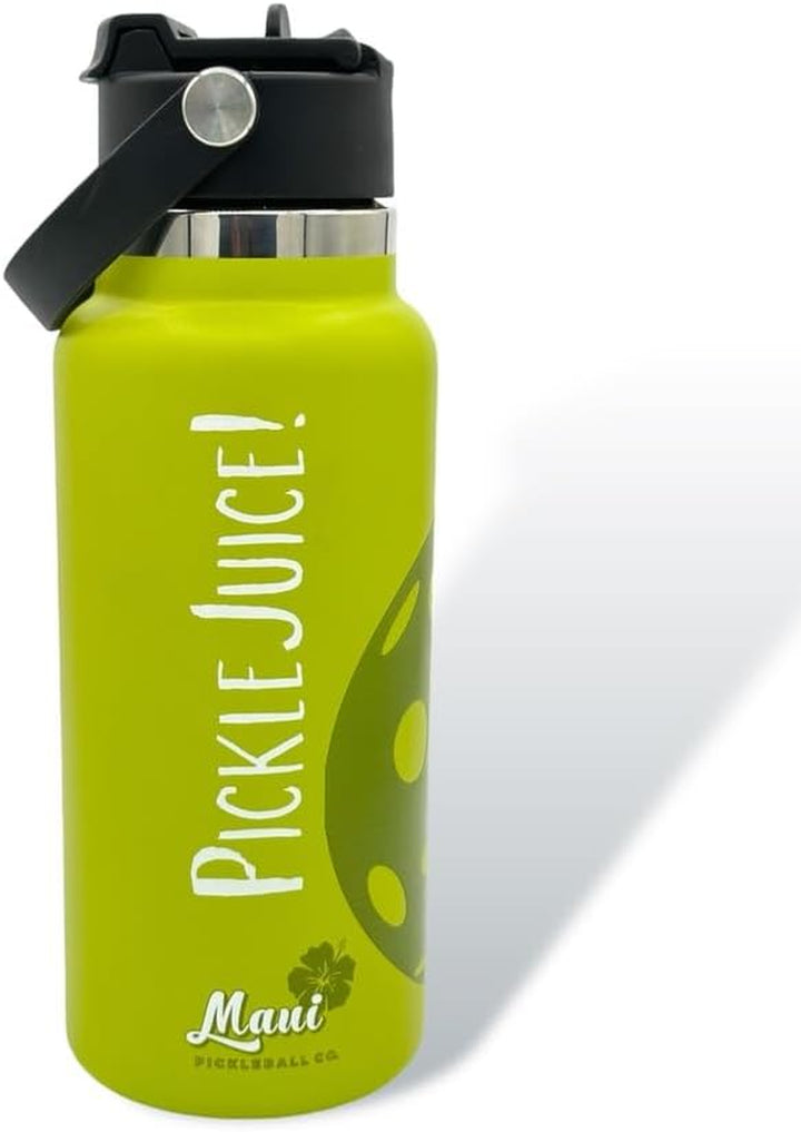 .™ Pickleball Water Bottle 32Oz Best Pickleball Accessories Insulated Stainless Steel Water Bottle Funny Pickleball Gift Pickleball Accessories Unique Sip/Straw Lid