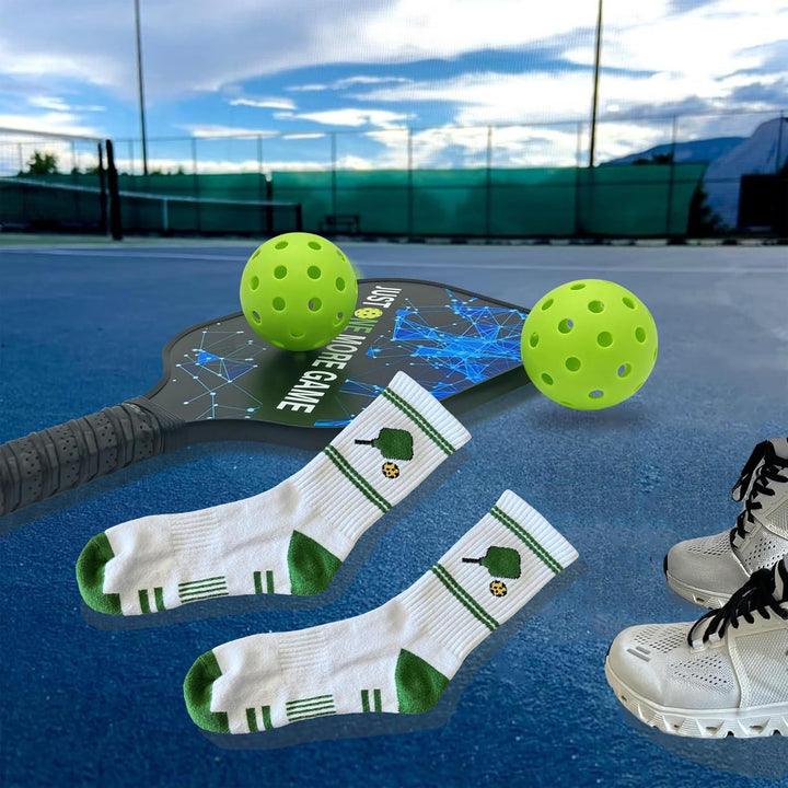 Pickleball Socks for Men Women, Performance Athletic Mid Calf Sock, Gifts for Pickleball Lovers One Size 7-13