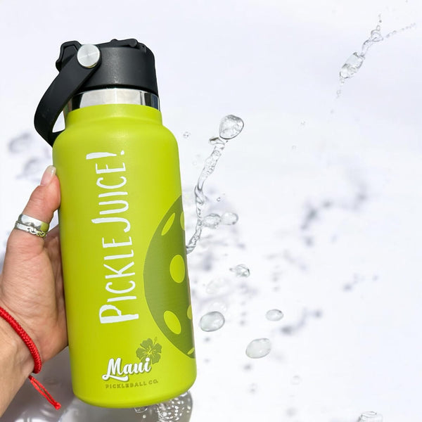 .™ Pickleball Water Bottle 32Oz Best Pickleball Accessories Insulated Stainless Steel Water Bottle Funny Pickleball Gift Pickleball Accessories Unique Sip/Straw Lid