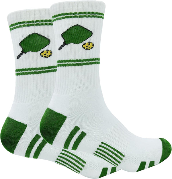 Pickleball Socks for Men Women, Performance Athletic Mid Calf Sock, Gifts for Pickleball Lovers One Size 7-13