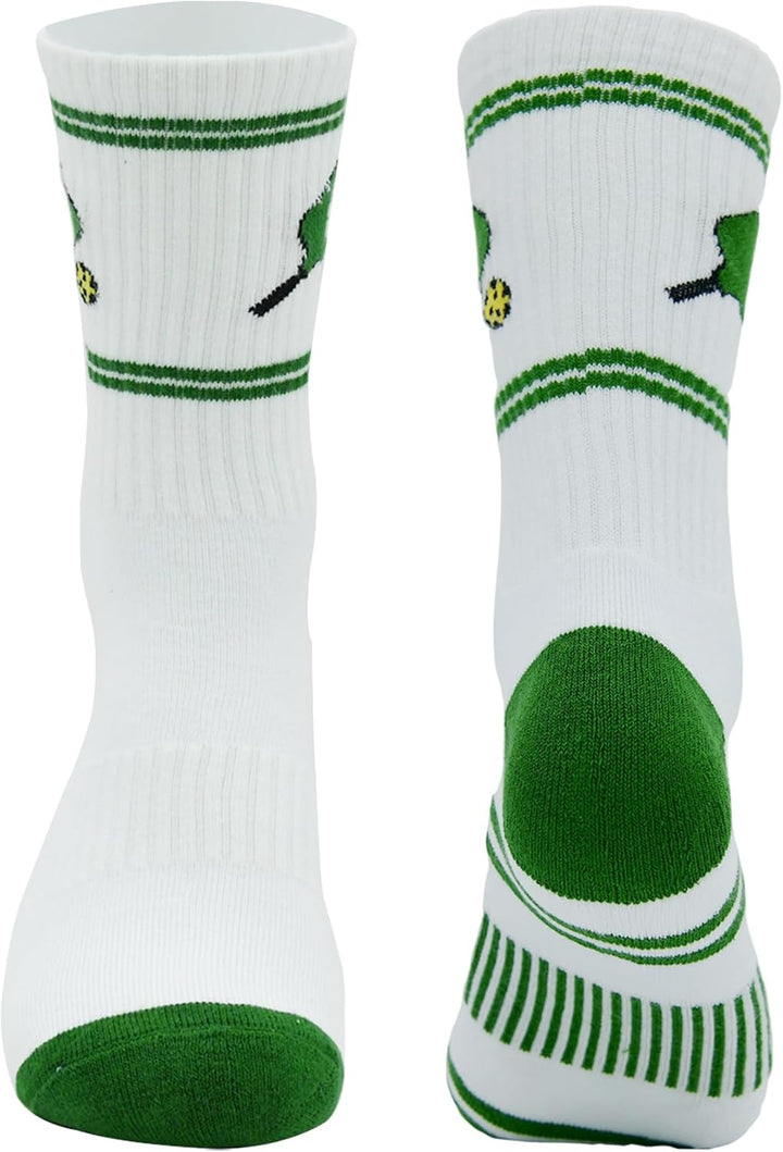 Pickleball Socks for Men Women, Performance Athletic Mid Calf Sock, Gifts for Pickleball Lovers One Size 7-13